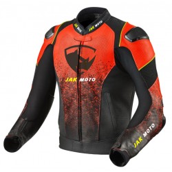 JAK® Genuine Leather Motorbike Racing Jacket